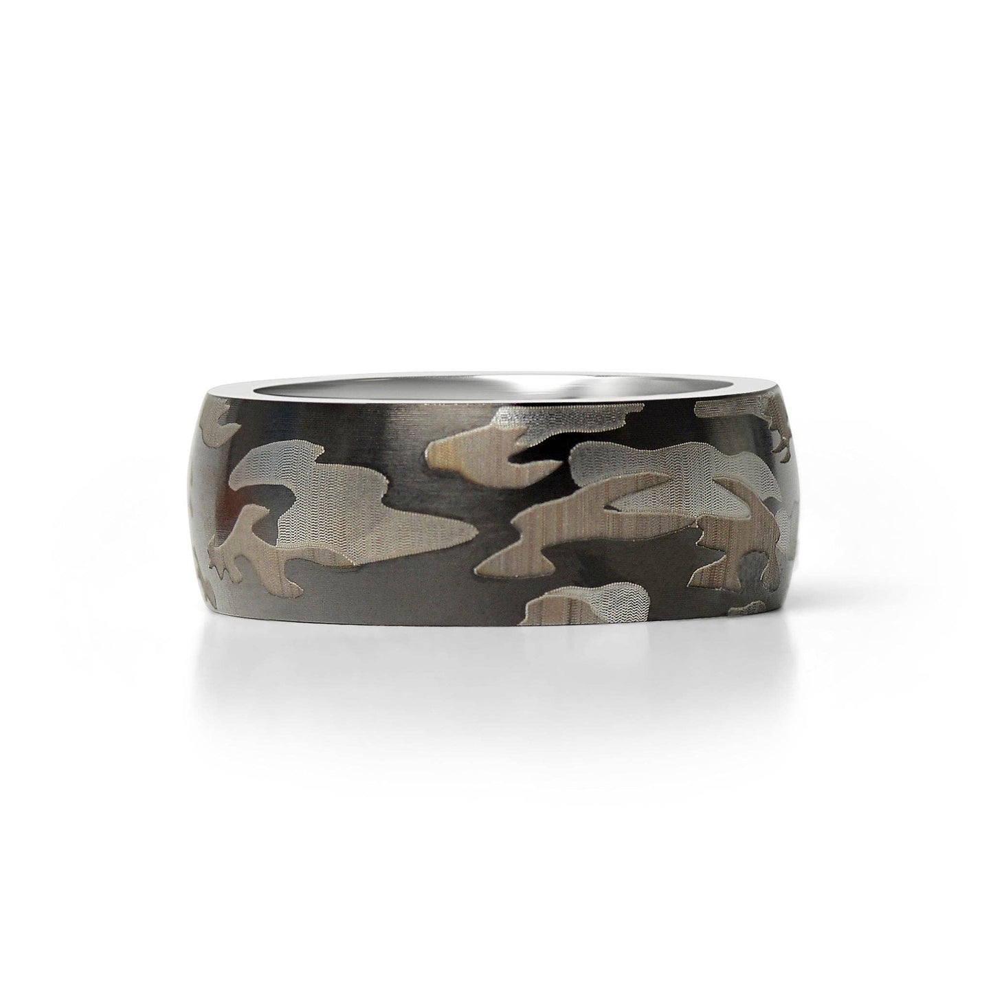 Camouflage Stainless Steel Blank Ring