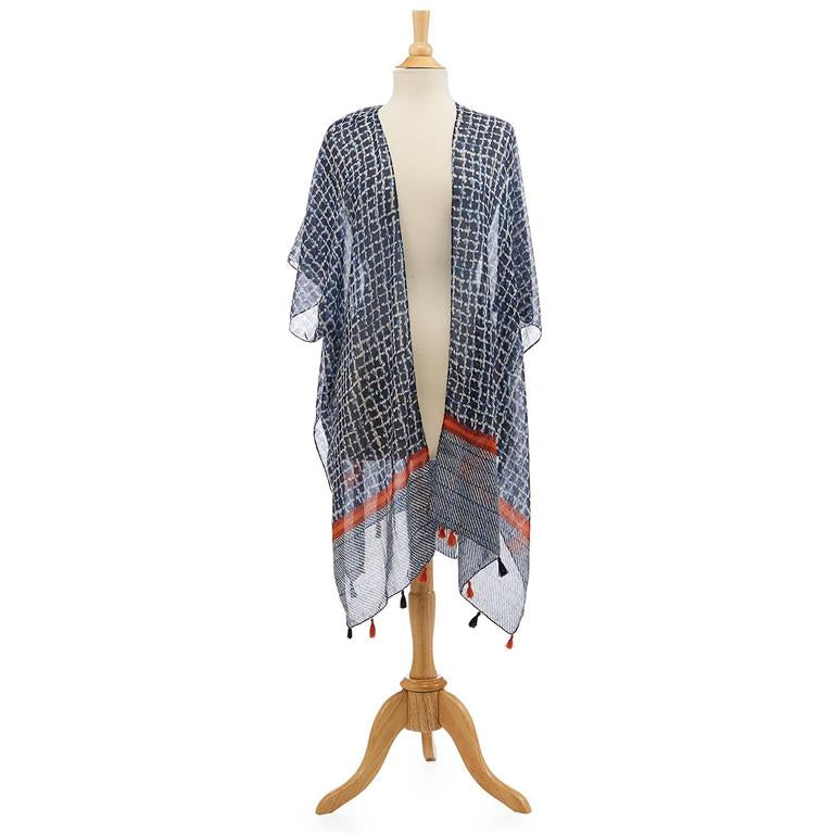 Kimono shawl with Geometric Design