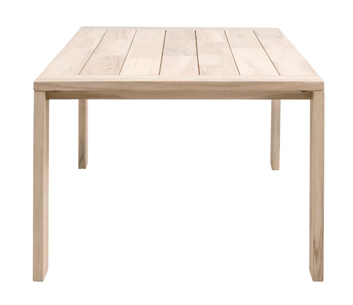 Essentials For Living Sur Outdoor Dining Table Gray Teak