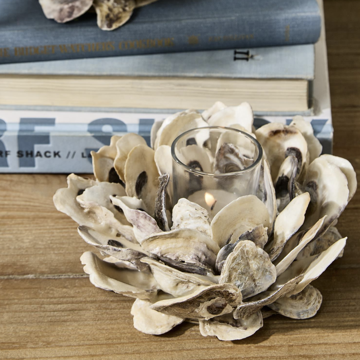 Oyster Hand-Crafted Votive / Tealight Candleholder