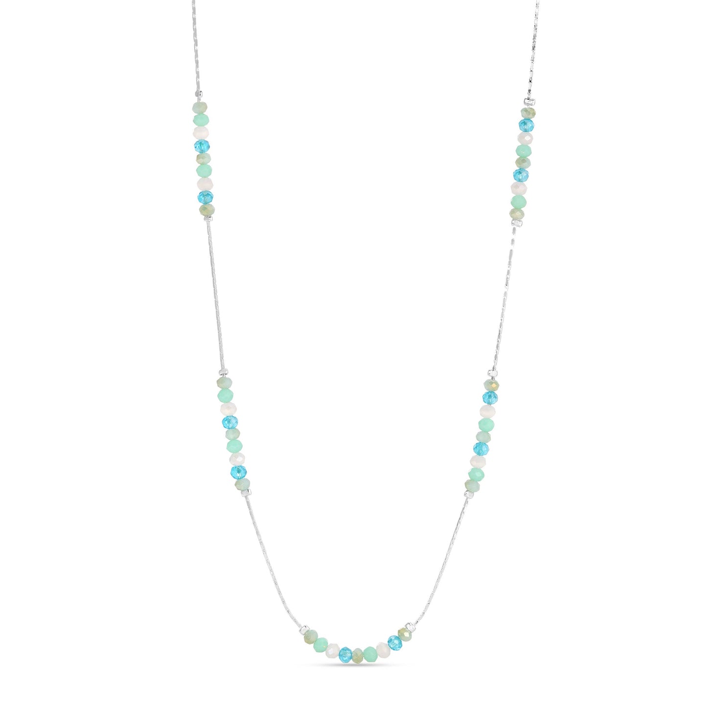 Seaside Mini Crystal and Silver Necklace