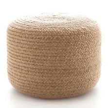 Braided Natural Pouf