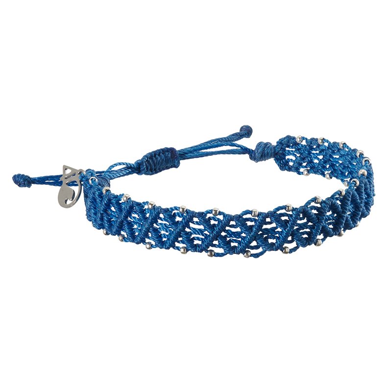 4ocean Cross Seas Braided Bracelet- Signature Blue