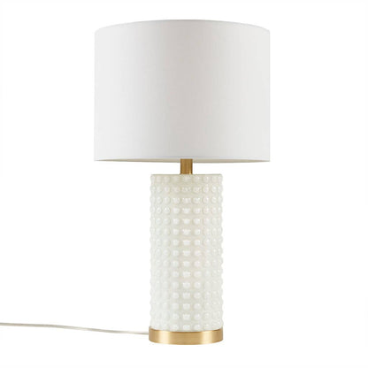 Gold White Glass Textured Dot Table Lamp Desk Lamp