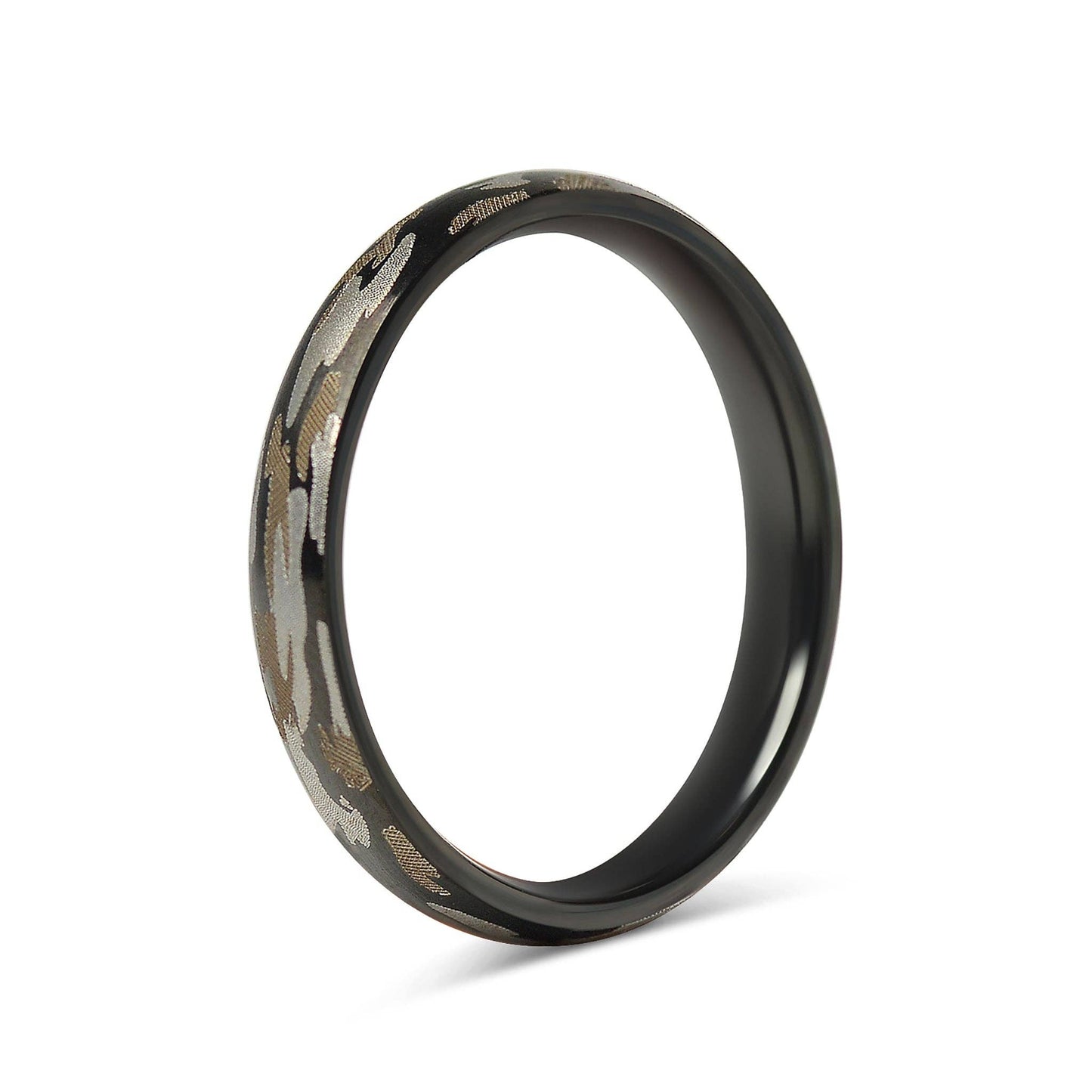 Camouflage Stainless Steel Blank Ring