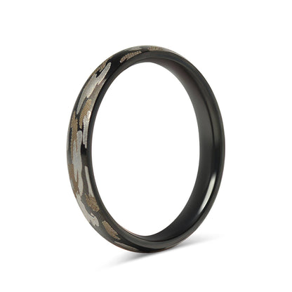 Camouflage Stainless Steel Blank Ring