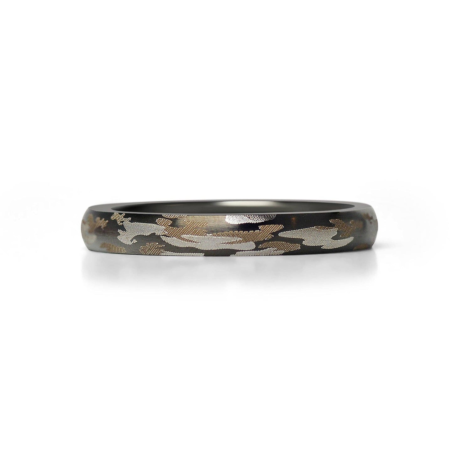 Camouflage Stainless Steel Blank Ring