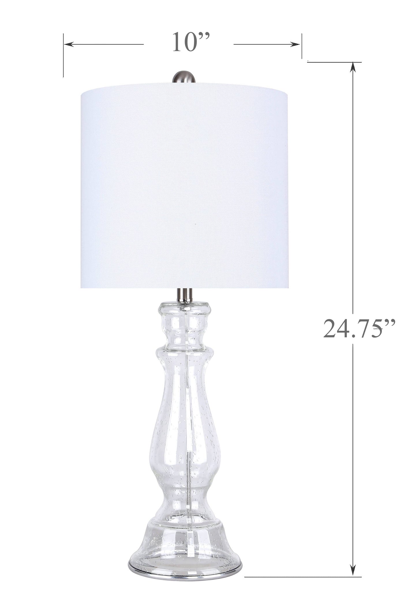 Bishop 25" Glass Table Lamp w/ Baluster-Inspired Body (2 PK)