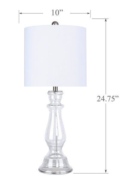 Bishop 25" Glass Table Lamp w/ Baluster-Inspired Body (2 PK)