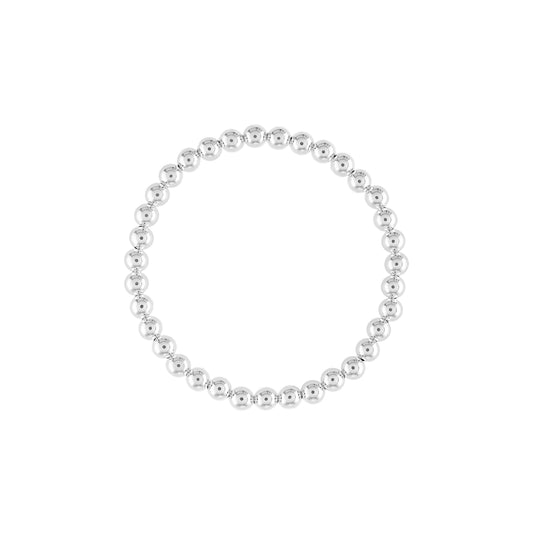 5MM Silver Bubble Bead Bracelet
