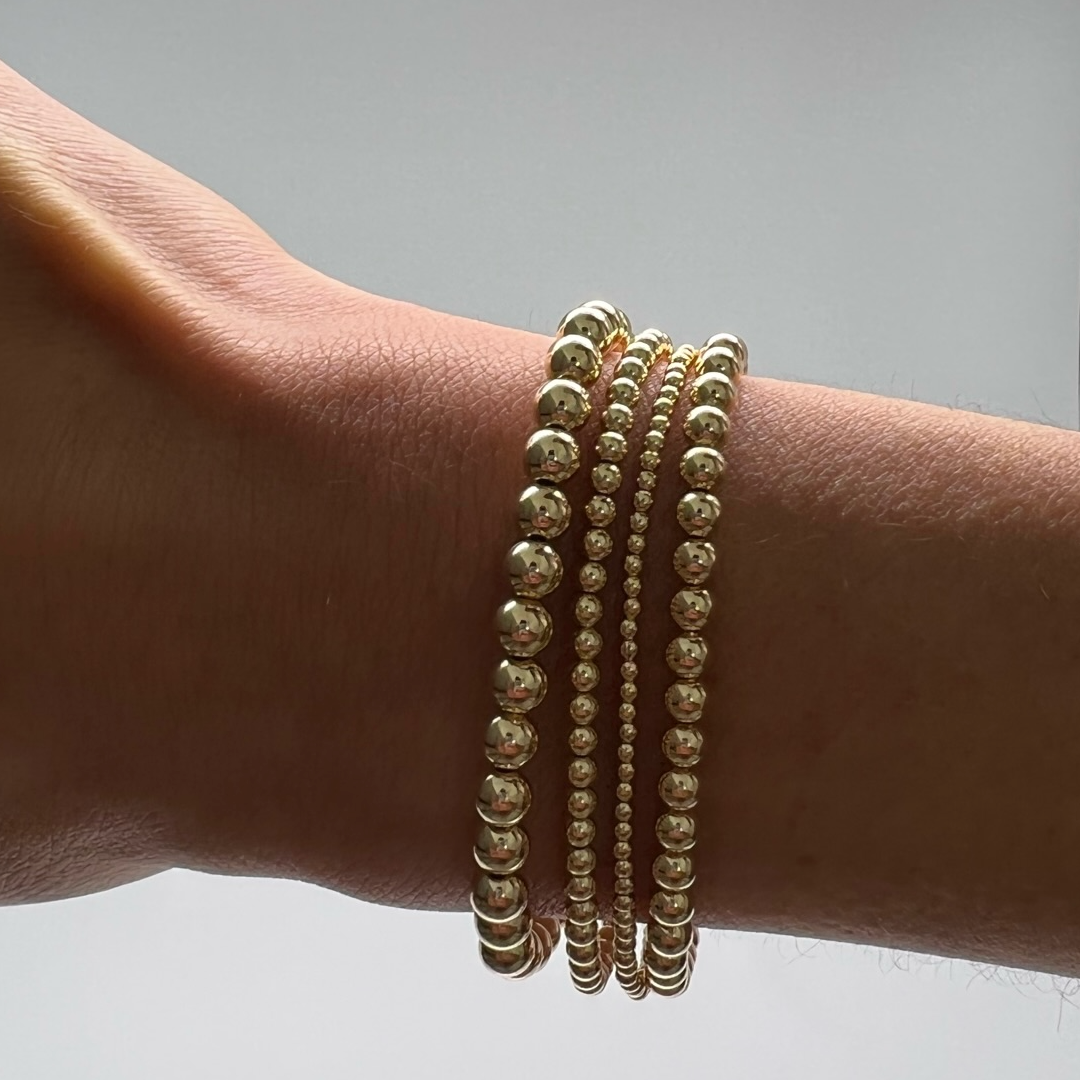 2MM Gold Ball Bracelet