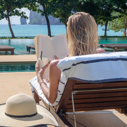 2 Pack of Chaise Lounge Chair Towels, 30 x 85, Fitted Pocket