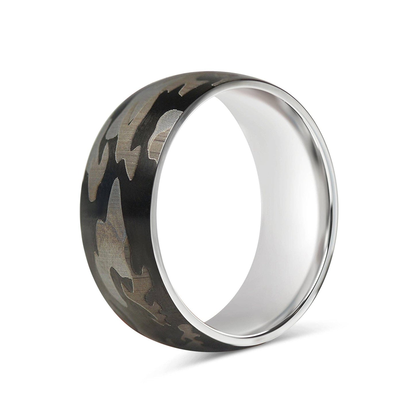Camouflage Stainless Steel Blank Ring