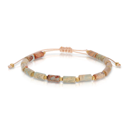 Gemstone bracelet - Natural Agalmatolite