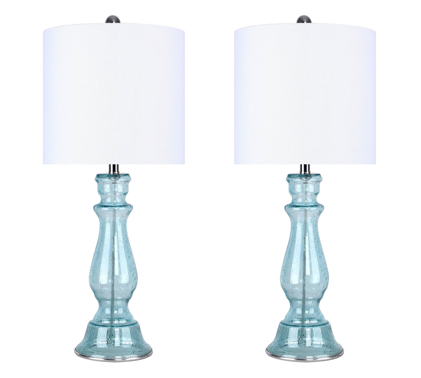Bishop 25" Glass Table Lamp w/ Baluster-Inspired Body (2 PK)