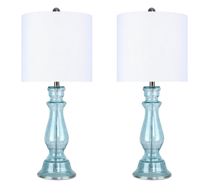 Bishop 25" Glass Table Lamp w/ Baluster-Inspired Body (2 PK)