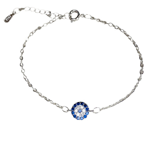 Evil Eye Bracelet - Small Diamond Blue Eye Bracelet