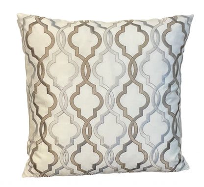 Gold/Silver Trellis Throw Pillow