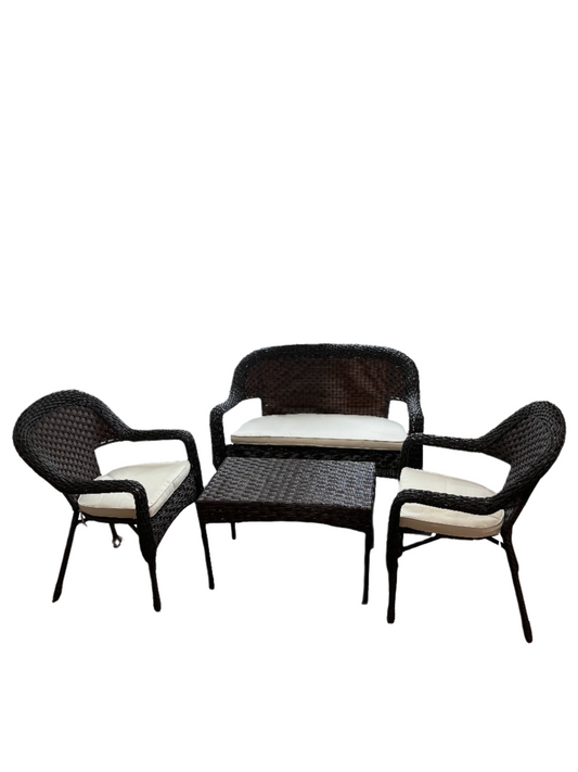 4 Piece Wicker Outdoor Set