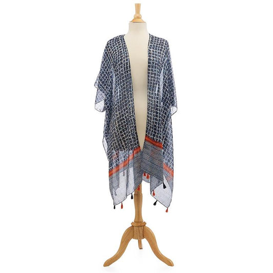 Kimono shawl with Geometric Design