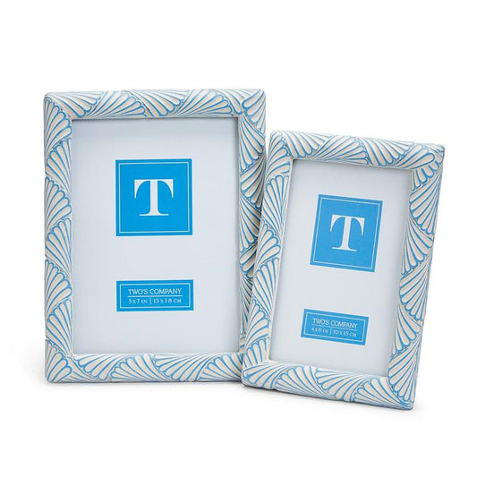 Two’s Company Fanshell S/2 Photo Frame