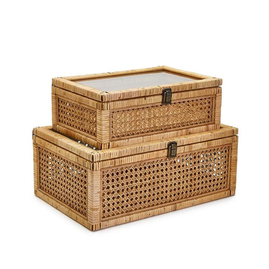 Two’s Company Accessories:Two’s Company S/2 Rattan Decorative