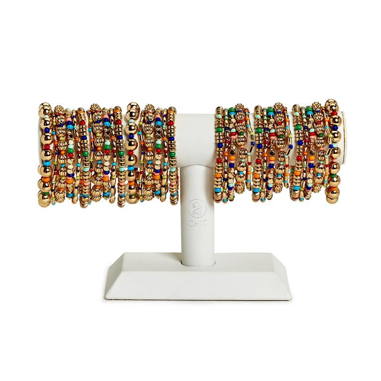 Color Wheel Bead Bracelet