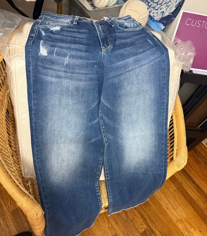 HIGH RISE WIDE LEG JEANS