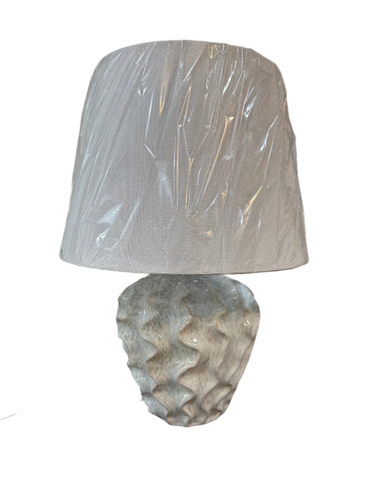 Light Blue Textured Table Lamp