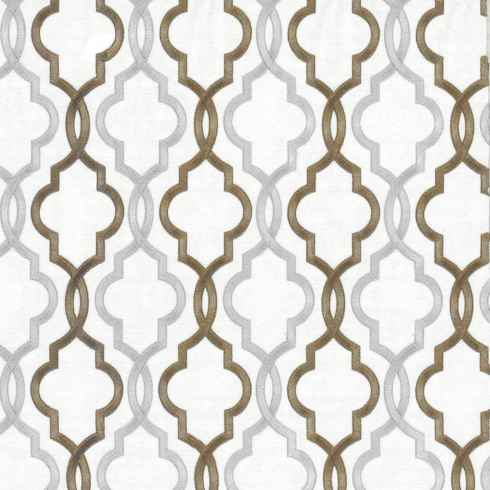 Gold/Silver Trellis Throw Pillow