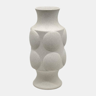 Sagebrook Accessories: 11" Large Dot Embossed Vase Sand Texture