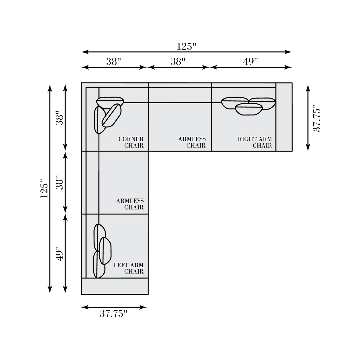Bernhardt Vista Fabric Sectional