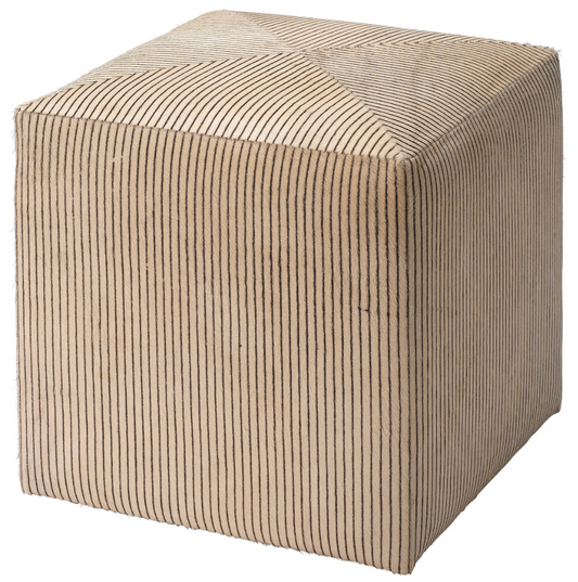 Pinstriped Ottoman, Small