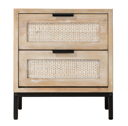 Reed 2 Drawer Side Table