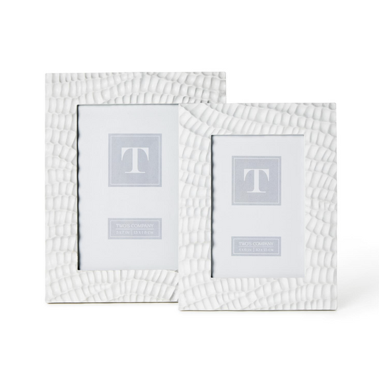 White Coral Reef Set of 2 Photo Frames