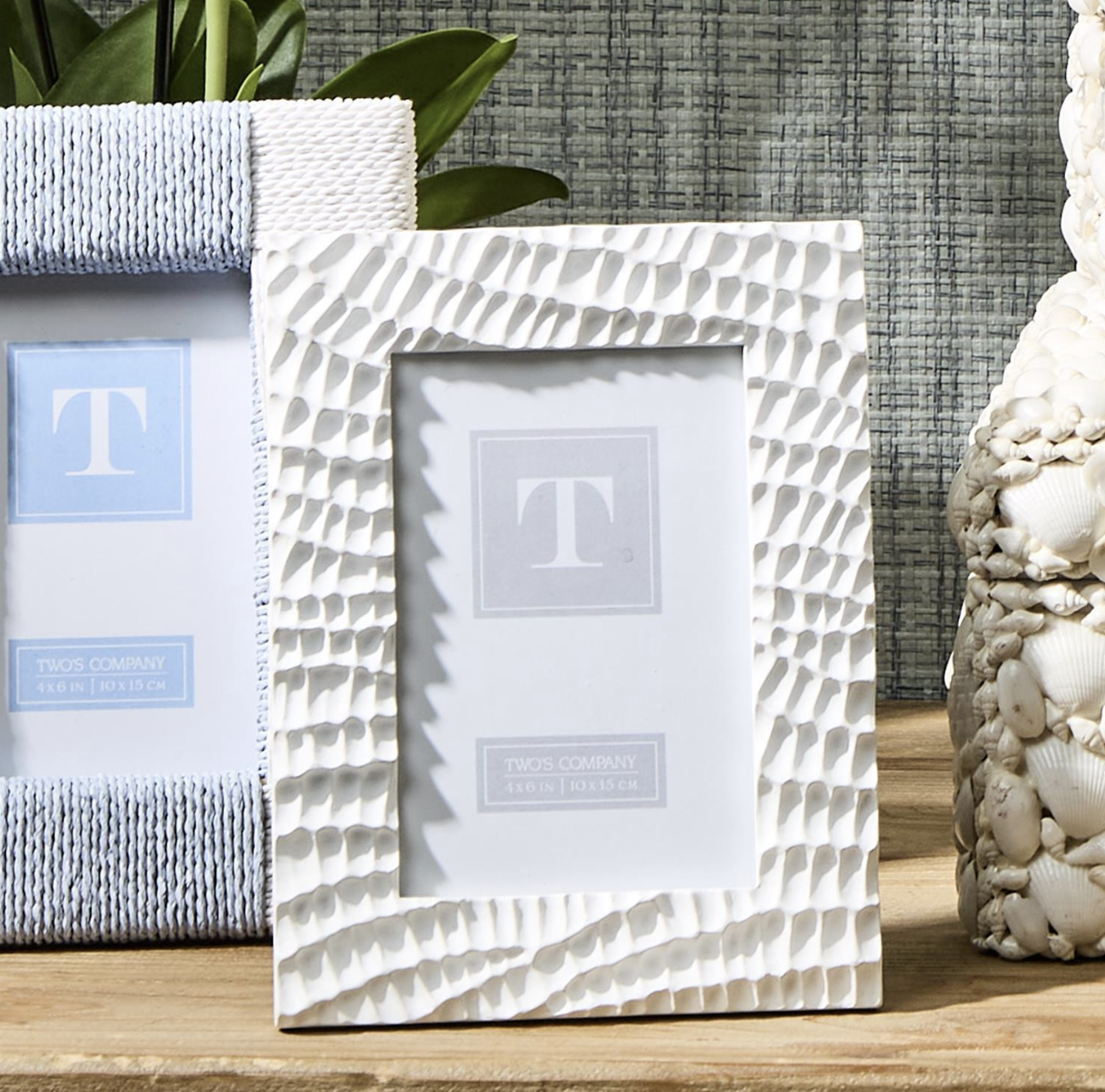 White Coral Reef Set of 2 Photo Frames
