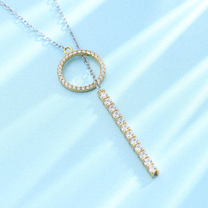 Two Tone Lariat Necklace