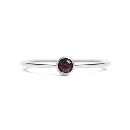 Stainless Steel Birthstone Stacking Ring Size 3