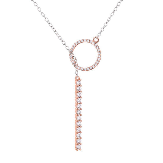 Two Tone Lariat Necklace