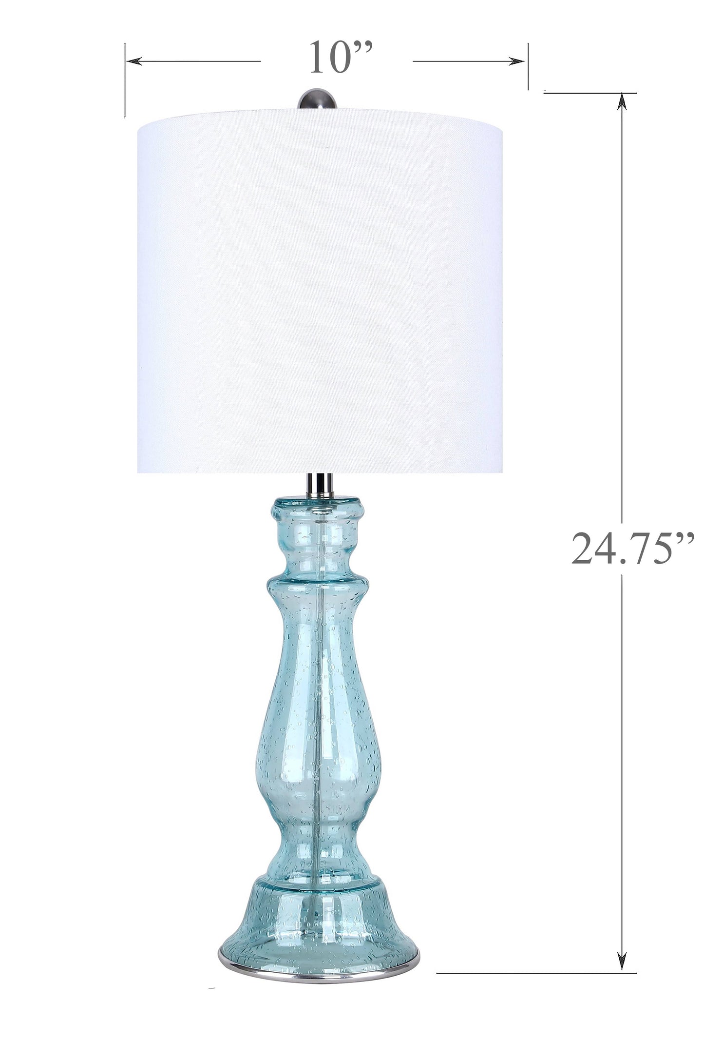 Bishop 25" Glass Table Lamp w/ Baluster-Inspired Body (2 PK)