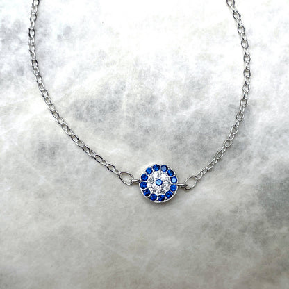 Evil Eye Bracelet - Small Diamond Blue Eye Bracelet
