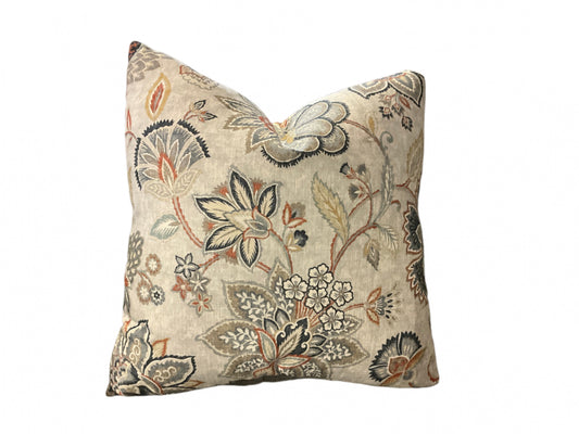 Multi Colored Floral Throw Pillow