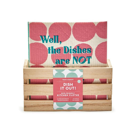 Dish It Out Kitchen Cloth Includes 4 Sayings